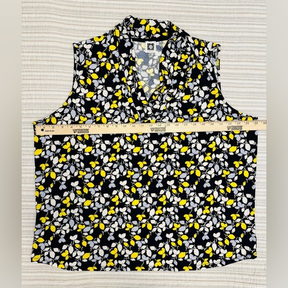 Anne Klein Women's Printed Ity Triple Pleat Top, Size 3XL - Picture 8 of 10